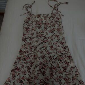 SHEIN Floral Mini Dress - Pink and Cream